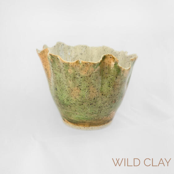 Medow Edge Vessel $52 | 9cm h | 1 Available Featuring a sculptural rim, and soft hazel glaze, contrasting the natural white speckled clay.