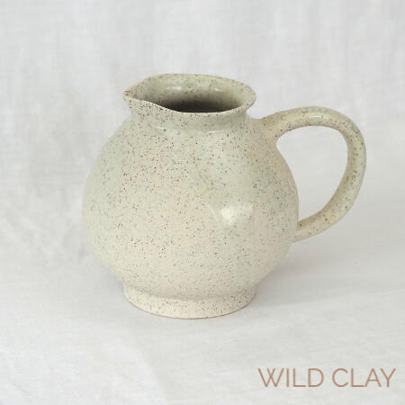 Speckle Gravy Jug $90.00 | 750ml | 1 available Thrown white speckle clay jug. in a drizzel poured milky matt glaze.
