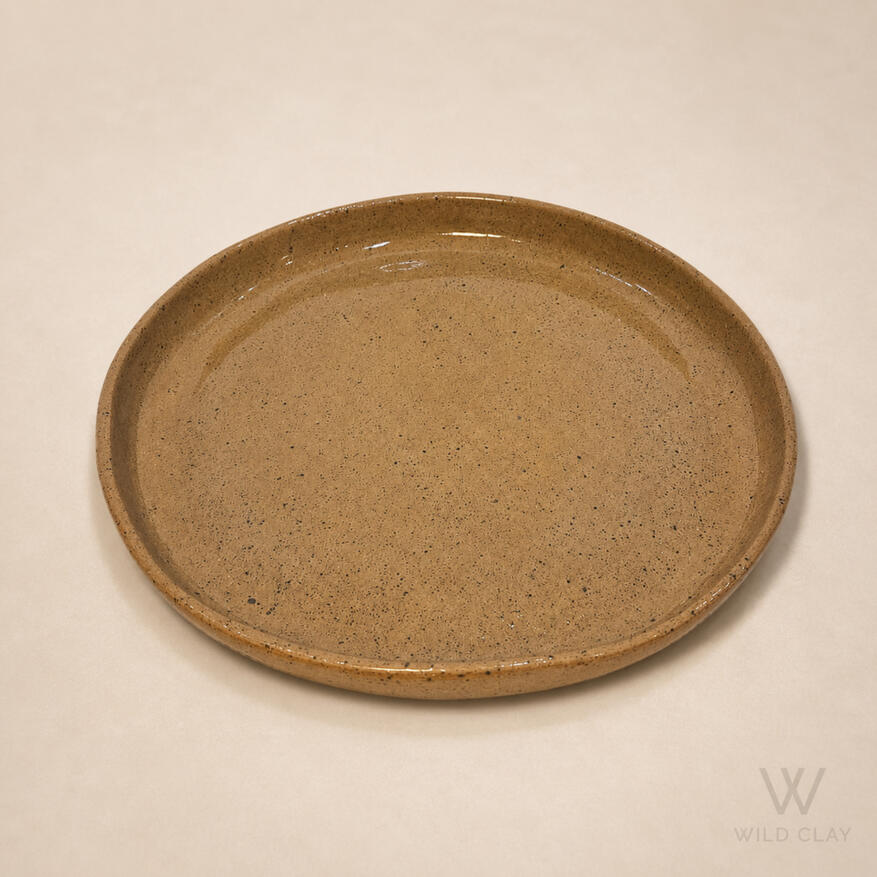 Serving Platter - Clear Speckle Large $128 | 34 cm | Preorder Small $66.00 | 26 cm | Preorder A stoneware platter in a warm, natural speckle, for salads and shared meals.