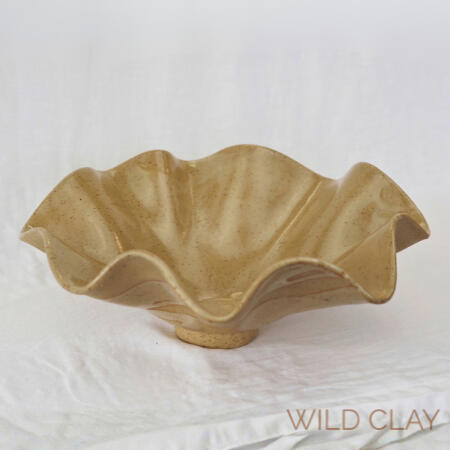 Wild Bloom Bowl | Speckle From $170 | Preorder Finished in a poured glaze that reveals the imperfections of the pottery process.